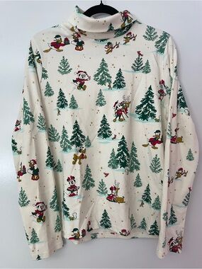 Disney Cream Holiday Turtleneck. Size L